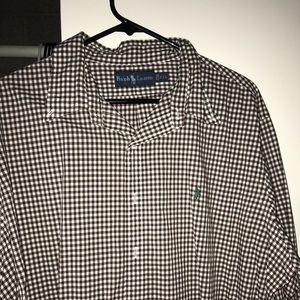 Brown polo Ralph Lauren casual button up